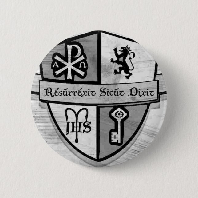 For King and Country Black and White Logo 6 Cm Round Badge (Front)