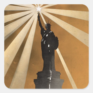 For Liberty's Sake ~ Enlist in the Navy Square Sticker