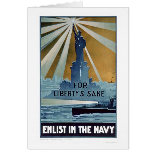 For Liberty's Sake, Enlist in the Navy (US02181A) Card