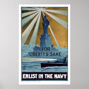 For Liberty's Sake, Enlist in the Navy (US02181A) Poster