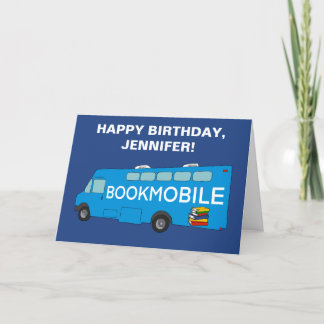 For Librarians, Book Lovers, Bookmobile Graphic Card