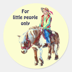 For little people only round stickers