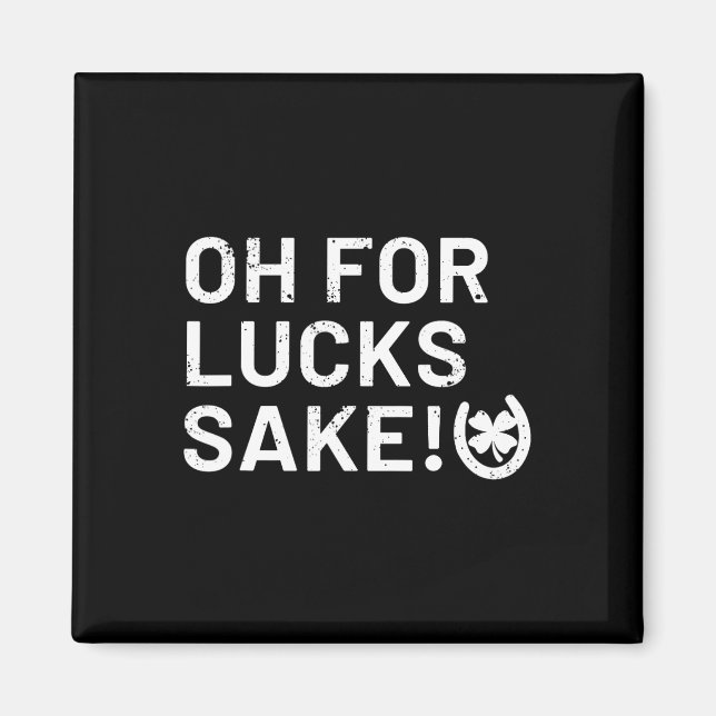 For Lucks Sake - St Patricks Funny  Magnet (Front)