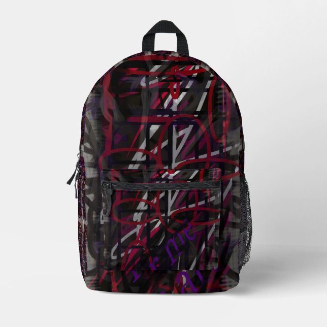 For me is art  printed backpack (Front)