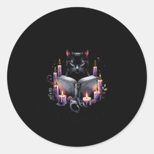 For Me Off I39m Reading Smut Black Cat Book Lover Classic Round Sticker