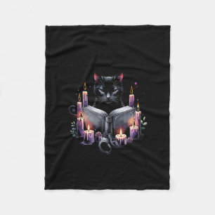 For Me Off I39m Reading Smut Black Cat Book Lover Fleece Blanket