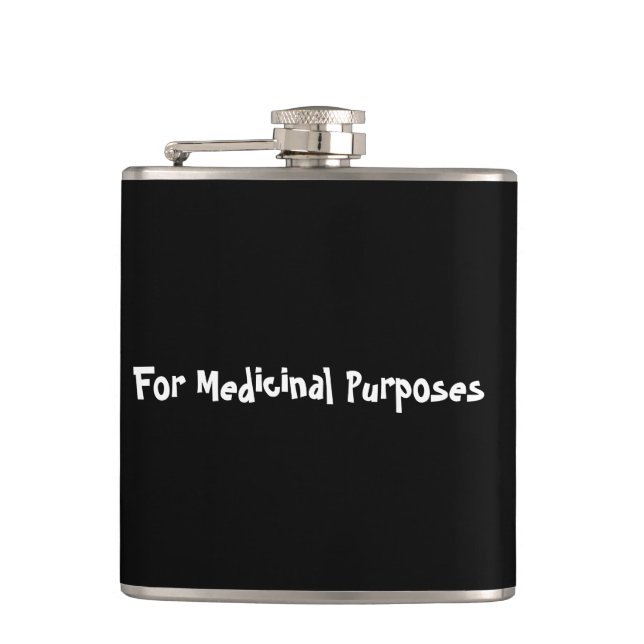 For Medicinal Purposes (Personalise) - Flask (Front)