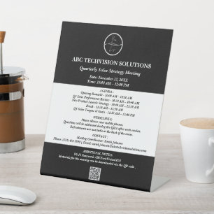 For Meeting or Conference Business Tabletop Sign