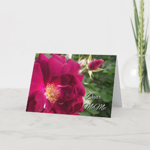 For MeMe Grandparents Day Red Rose and Bud Card