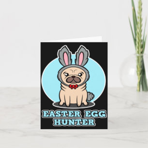 For Men Dog Easter Egg Hunt Card