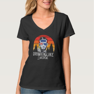 For Men Drinking Like Lincoln Abraham Vintage T-Shirt