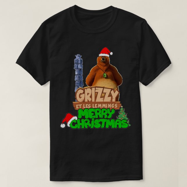For Men Women Christmas Grizzy And The Lemmings Aw T-Shirt (Design Front)