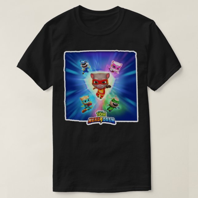For Mens Womens Talking Tom Heroes Gifts Movie Fan T-Shirt (Design Front)