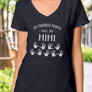 For Mimi with Grandkids Names Personalised T-Shirt