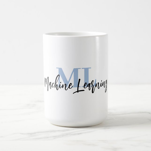 For ML Lovers & Tech Enthusiasts – Misty Blue ML  Coffee Mug (Center)
