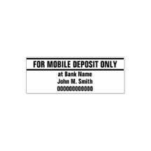 For Mobile Deposit Only Bank Name & Account Number