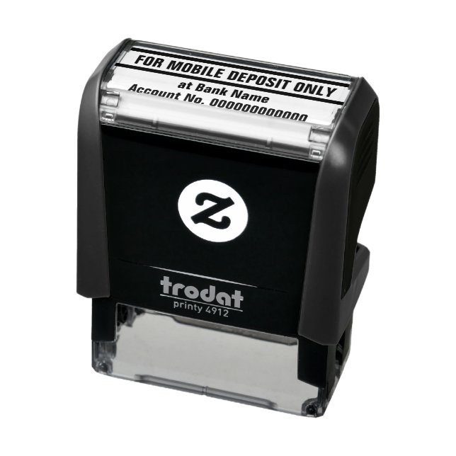 For Mobile Deposit Only Bank Name Account Number Self-inking Stamp (Product)