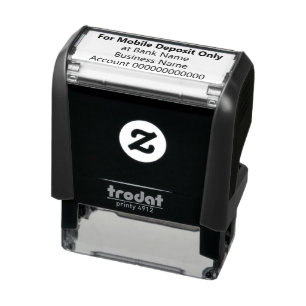 For Mobile Deposit Only (Bold) Business Bank Name Self-inking Stamp