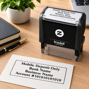 For Mobile Deposit Only Business Banking App Self- Self-inking Stamp
