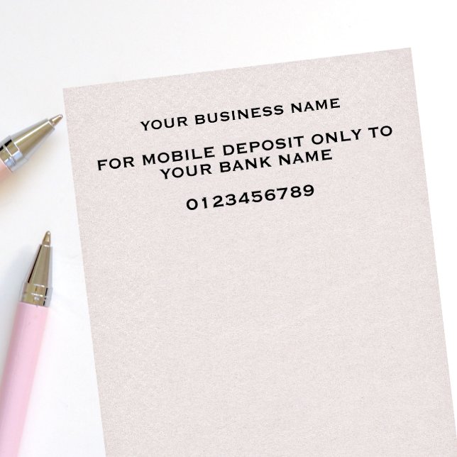 For Mobile Deposit Only Business Self-inking Stamp (Creator Uploaded)
