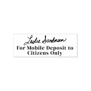 For Mobile Deposit! Signature Self Inking Stamp