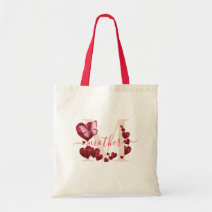 For Mom Butterfly Heart-Shaped Leaves Bouquet Tote Bag
