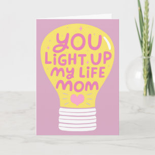 For Mom Mother's Day Cute Lightbulb Card