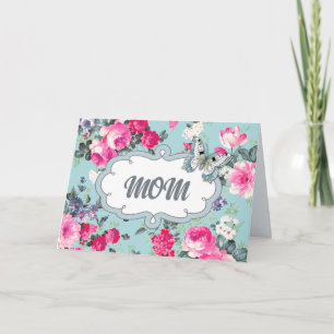 For Mom on Mother's Day. Vintage Roses Card