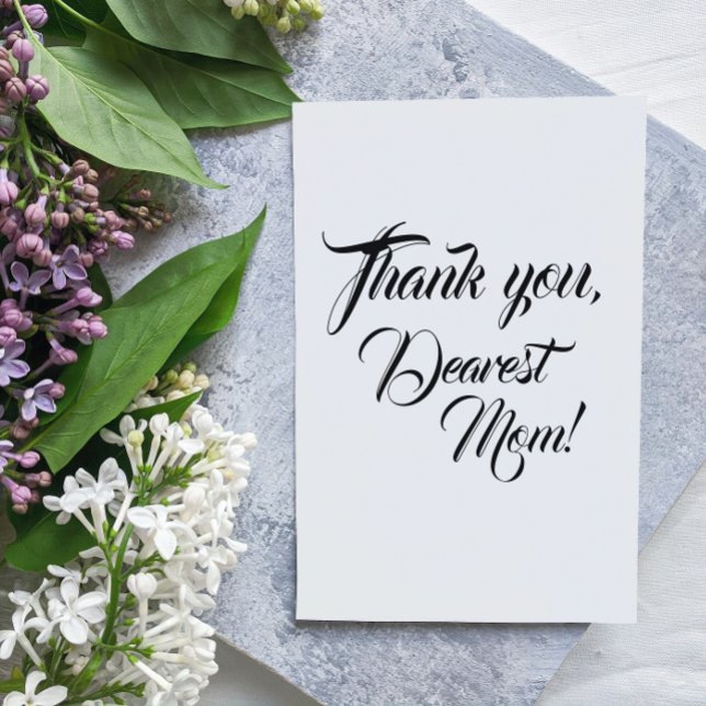 For Mom Wedding Thank You Silver Foil Card (In Situ Wedding)