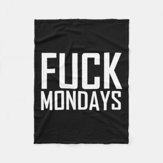 For Mondays T Funny Work  Fleece Blanket