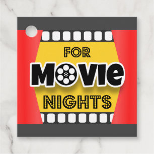 For Movie Nights Favour Tags