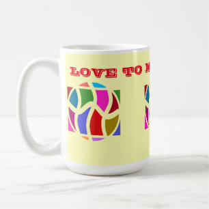 For Mum and Dad art cream colours message Coffee Mug