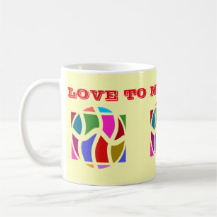 For Mum and Dad art cream colours message Coffee Mug