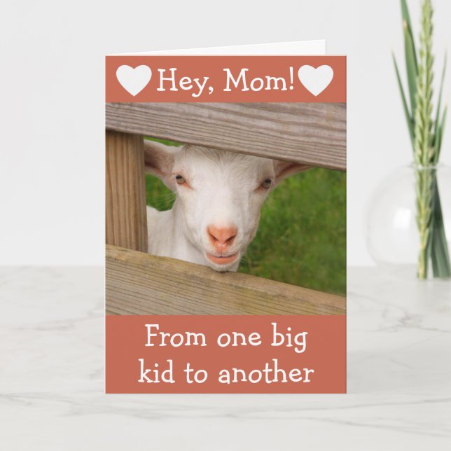 For Mum Baby Goat Birthday Card (Front)