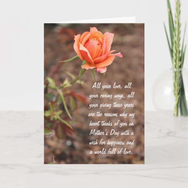 For mum Happy Mother's Day Card (Front)