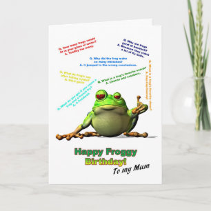 For Mum Lots of Froggy Jokes Birthday Card