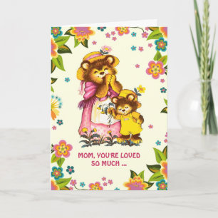 For Mum on Mother's Day. Sweet Bears  Thank You Card