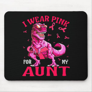 For My Aunt Breast Cancer Awareness Dinosaur Mouse Mat
