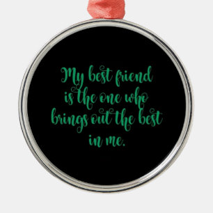 FOR MY ***BEST FRIEND*** METAL TREE DECORATION