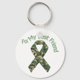 For My Best Friend Military  Ribbon Key Ring
