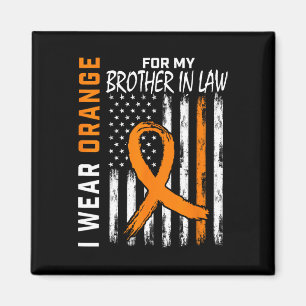 For My Brother In Law Leukaemia Awareness Flag Gra Magnet