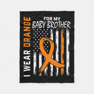For My Brother Leukaemia Awareness Month Warrior Fleece Blanket