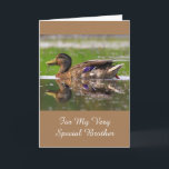 For My Brother Mallard Birthday Card<br><div class="desc">Lovely nature photo of a male mallard enjoying the afternoon sun. Nice card for the brother who loves nature and the outdoors. Photo ©Christine Greenspan</div>