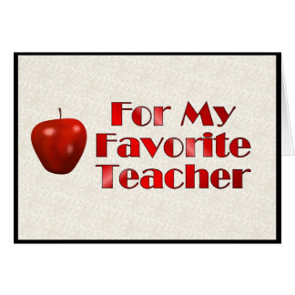 For My Favourite Teacher