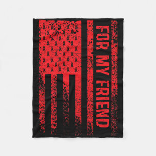 For My Friend Blood Cancer Awareness Fleece Blanket