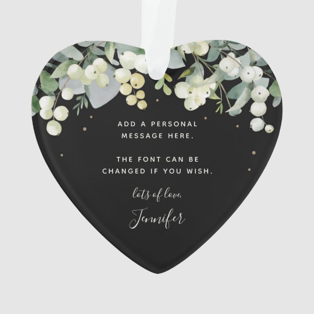 For My Friend Christmas Non-Photo Heart Ornament (Back)