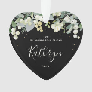 For My Friend Christmas Photo Heart Ornament