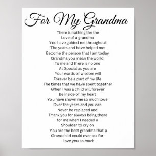 For My Grandma  Poster