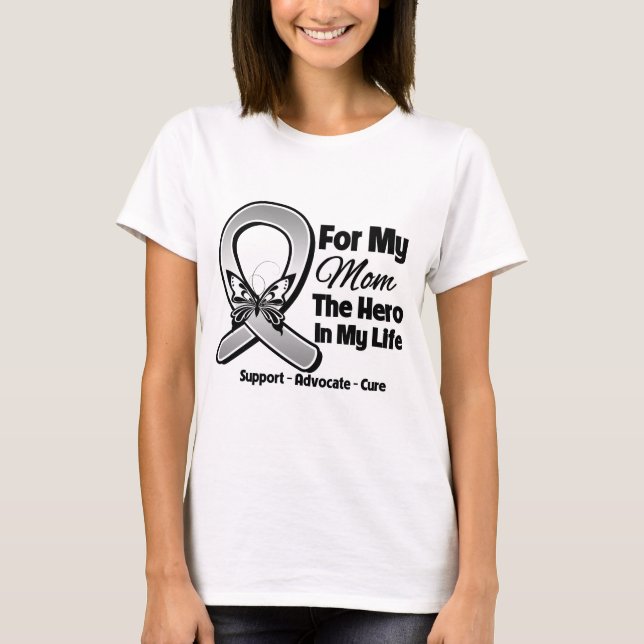 For My Hero My Mum - Brain Cancer T-Shirt (Front)