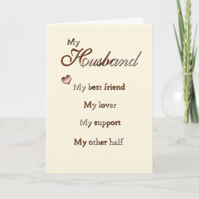 For My Huband (anniversary) Card (Front)